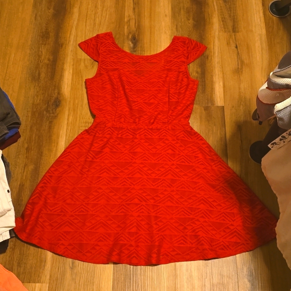 Ruby red baileyblue A line dress